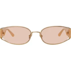 Linda Farrow - Shelby Cat Eye Sunglasses in Peach - LFL1157C5SUN - Linda Farrow Eyewear - Avvenice
