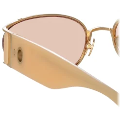 Linda Farrow - Shelby Cat Eye Sunglasses in Peach - LFL1157C5SUN - Linda Farrow Eyewear - Avvenice