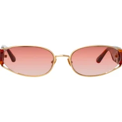 Linda Farrow - Shelby Cat Eye Sunglasses in Light Gold Tortoiseshell - LFL1157C4SUN - Linda Farrow Eyewear - Avvenice