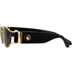 Linda Farrow - Shelby Cat Eye Sunglasses in Black (Men’s) - LFL1157C1SUN - Linda Farrow Eyewear - Avvenice