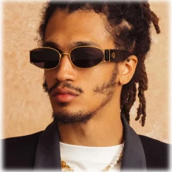 Linda Farrow - Shelby Cat Eye Sunglasses in Black (Men’s) - LFL1157C1SUN - Linda Farrow Eyewear - Avvenice