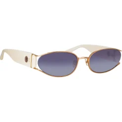 Linda Farrow - Shelby Cat Eye Sunglasses in Cream - LFL1157C3SUN - Linda Farrow Eyewear - Avvenice