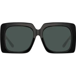 Linda Farrow - Sierra Oversized Sunglasses in Black - LFL1346C1SUN - Linda Farrow Eyewear - Avvenice