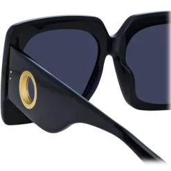 Linda Farrow - Sierra Oversized Sunglasses in Black - LFL1346C1SUN - Linda Farrow Eyewear - Avvenice