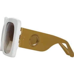 Linda Farrow - Sierra Oversized Sunglasses in White - LFL1346C4SUN - Linda Farrow Eyewear - Avvenice