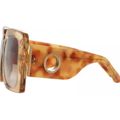 Linda Farrow - Sierra Oversized Sunglasses in Saffron - LFL1346C5SUN - Linda Farrow Eyewear - Avvenice