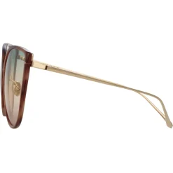 Linda Farrow - Silvie Cat Eye Sunglasses in Horn - LFL1244C4SUN - Linda Farrow Eyewear - Avvenice