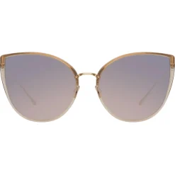 Linda Farrow - Silvie Cat Eye Sunglasses in Ash - LFL1244C3SUN - Linda Farrow Eyewear - Avvenice