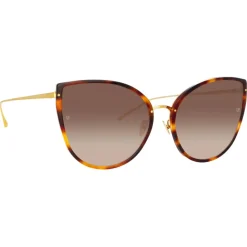 Linda Farrow - Silvie Cat Eye Sunglasses in Tortoiseshell - LFL1244C2SUN - Linda Farrow Eyewear - Avvenice