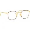 Linda Farrow - Simon Square Optical Glasses in Yellow Gold Tortoiseshell - LFLC479C17OPT - Linda Farrow Eyewear - Avvenice