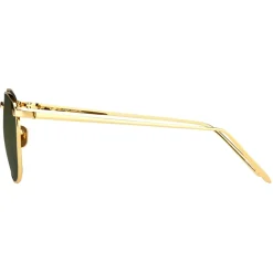 Linda Farrow - Simon Square Sunglasses in Yellow Gold - LFLC479C5SUN - Linda Farrow Eyewear - Avvenice