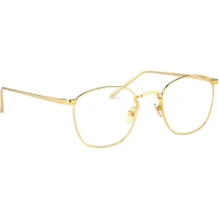 Linda Farrow - SImon Square Optical Glasses in Yellow Gold - LFL479C6OPT - Linda Farrow Eyewear - Avvenice