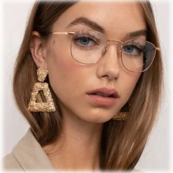 Linda Farrow - SImon Square Optical Glasses in Rose Gold - LFL479C8OPT - Linda Farrow Eyewear - Avvenice