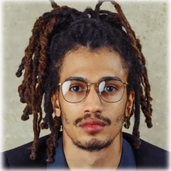 Linda Farrow - Simon Square Optical Glasses in Yellow Gold Black - LFLC479C18OPT - Linda Farrow Eyewear - Avvenice