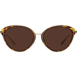 Linda Farrow - Song Cat Eye Sunglasses in Light Gold and Tortoiseshell - LFL1445C2SUN - Linda Farrow Eyewear - Avvenice