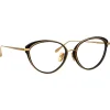 Linda Farrow - Song Cat Eye Optical Frame in Yellow Gold - LFL1445C4OPT - Linda Farrow Eyewear - Avvenice
