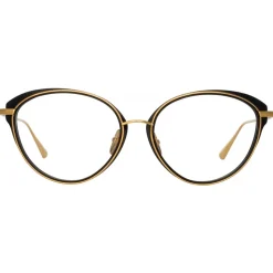 Linda Farrow - Song Cat Eye Optical Frame in Yellow Gold - LFL1445C4OPT - Linda Farrow Eyewear - Avvenice