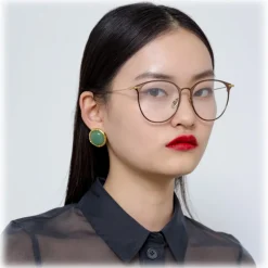 Linda Farrow - Sophia A Oval Optical Glasses in Brown - LF45AC3OPT - Linda Farrow Eyewear - Avvenice