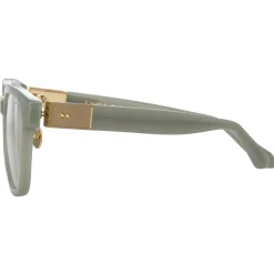 Linda Farrow - Steffen A Optical D-Frame in Steel - LFL1402AC3OPT - Linda Farrow Eyewear - Avvenice