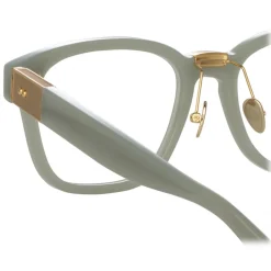 Linda Farrow - Steffen A Optical D-Frame in Steel - LFL1402AC3OPT - Linda Farrow Eyewear - Avvenice