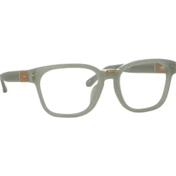 Linda Farrow - Steffen Optical D-Frame in Steel - LFL1402C6OPT - Linda Farrow Eyewear - Avvenice