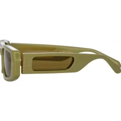 Linda Farrow - Talita Rectangular Sunglasses in Sage - LFL1419C6SUN - Linda Farrow Eyewear - Avvenice