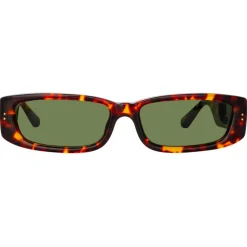 Linda Farrow - Talita Rectangular Sunglasses in Tortoiseshell - LFL1419C2SUN - Linda Farrow Eyewear - Avvenice