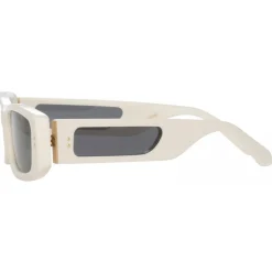 Linda Farrow - Talita Rectangular Sunglasses in White - LFL1419C3SUN - Linda Farrow Eyewear - Avvenice