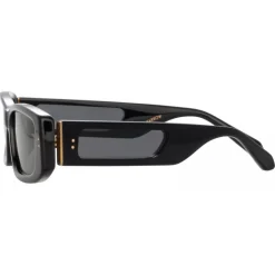 Linda Farrow - Talita Rectangular Sunglasses in Black - LFL1419C1SUN - Linda Farrow Eyewear - Avvenice