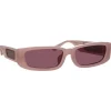 Linda Farrow - Talita Rectangular Sunglasses in Lilac - LFL1419C5SUN - Linda Farrow Eyewear - Avvenice