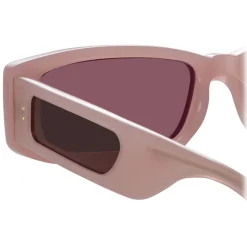 Linda Farrow - Talita Rectangular Sunglasses in Lilac - LFL1419C5SUN - Linda Farrow Eyewear - Avvenice