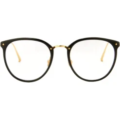 Linda Farrow - The Calthorpe Oval Optical Glasses in Black (C1) - LFLC251C1OPT - Linda Farrow Eyewear - Avvenice