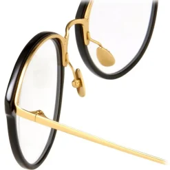 Linda Farrow - The Calthorpe Oval Optical Glasses in Black (C1) - LFLC251C1OPT - Linda Farrow Eyewear - Avvenice