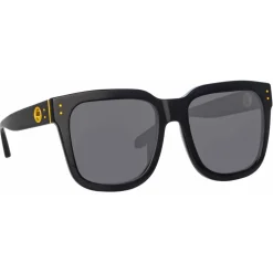 Linda Farrow - The Freya Square Sunglasses in Black - LFL1175C1SUN - Linda Farrow Eyewear - Avvenice