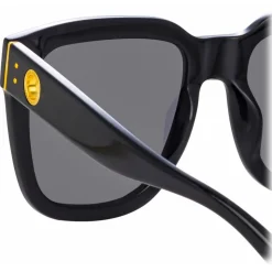 Linda Farrow - The Freya Square Sunglasses in Black - LFL1175C1SUN - Linda Farrow Eyewear - Avvenice