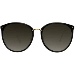 Linda Farrow - The Kings Oversized Sunglasses in Black (C1) - LFL747C1SUN - Linda Farrow Eyewear - Avvenice