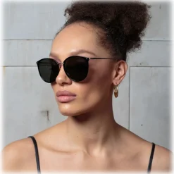 Linda Farrow - The Kings Oversized Sunglasses in Black (C1) - LFL747C1SUN - Linda Farrow Eyewear - Avvenice