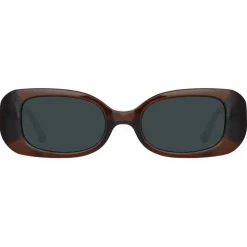 Linda Farrow - The Lola Rectangular Sunglasses in Brown - LFL1117C8SUN - Linda Farrow Eyewear - Avvenice
