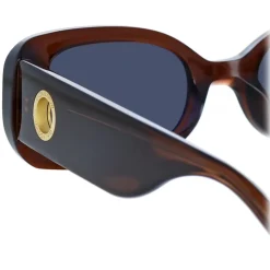 Linda Farrow - The Lola Rectangular Sunglasses in Brown - LFL1117C8SUN - Linda Farrow Eyewear - Avvenice