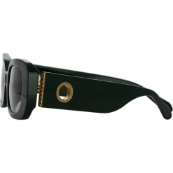 Linda Farrow - The Lola Rectangular Sunglasses in Green - LFL1117C7SUN - Linda Farrow Eyewear - Avvenice