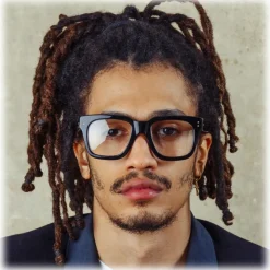 Linda Farrow - The Max D-Frame Optical Glasses in Black - LFLC71C1OPT - Linda Farrow Eyewear - Avvenice