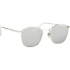 Linda Farrow - The Simon Square Sunglasses in White Gold (C2) - LFL479C2SUN - Linda Farrow Eyewear - Avvenice