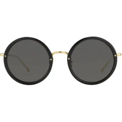 Linda Farrow - The Tracy Round Sunglasses in Black (C11) - LFL239C11SUN - Linda Farrow Eyewear - Avvenice