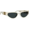 Linda Farrow - Tomie Cat Eye Sunglasses in White - LFL1426C2SUN - Linda Farrow Eyewear - Avvenice