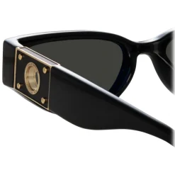 Linda Farrow - Tomie Cat Eye Sunglasses in Black - LFL1426C1SUN - Linda Farrow Eyewear - Avvenice