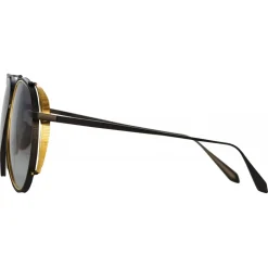 Linda Farrow - Torino Aviator Sunglasses in Nickel - LFL1360C1SUN - Linda Farrow Eyewear - Avvenice