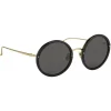 Linda Farrow - Tracy Round Sunglasses in Black - LFLC239C11SUN - Linda Farrow Eyewear - Avvenice