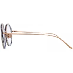 Linda Farrow - Tracy Round Optical Glasses in Grey Marble - LFL239C54OPT - Linda Farrow Eyewear - Avvenice