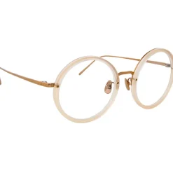 Linda Farrow - Tracy Round Optical Glasses in Milky Peach - LFL239C61OPT - Linda Farrow Eyewear - Avvenice