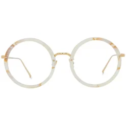 Linda Farrow - Tracy Round Optical Glasses in Quartz - LFL239C55OPT - Linda Farrow Eyewear - Avvenice